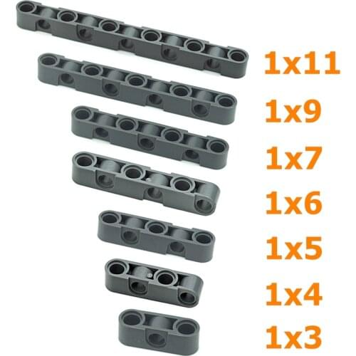 MOC Technical Special Parts 1x3 1x4 1x5 1x6 1x7 1x9 1x11 Beam Center Thick Hole Building Blocks Studless Liftarm Crane DIY Brick