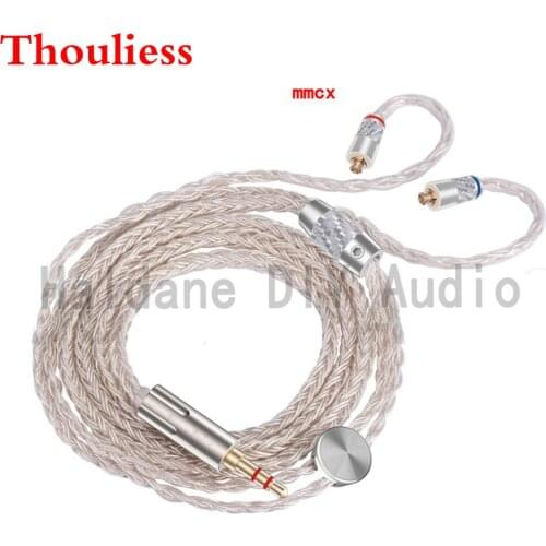 Thouliess 16Cores Silver Plated Upgrade Headphone Cable MMCX/2Pin For ZSX TFZ W4r UM3x Heir 10.A IEM8.0 IEM10.0 se535 215 846