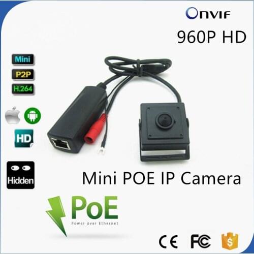 High Quality 40x40mm Mini Size H.264 P2P 1/3 Cmos Hi3518 DSP 1.3 Megapixel 960P HD ATM Machine Onvif Pin hole IpCamera Poe Small