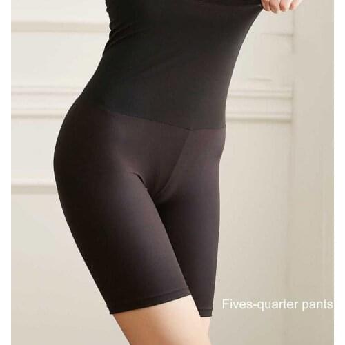 Women Yoga Shorts Solid Color Fat Burning High Waist Hip Lift Waist Trainer Sauna Pants Skinny Knee-length Gym Yoga Shorts