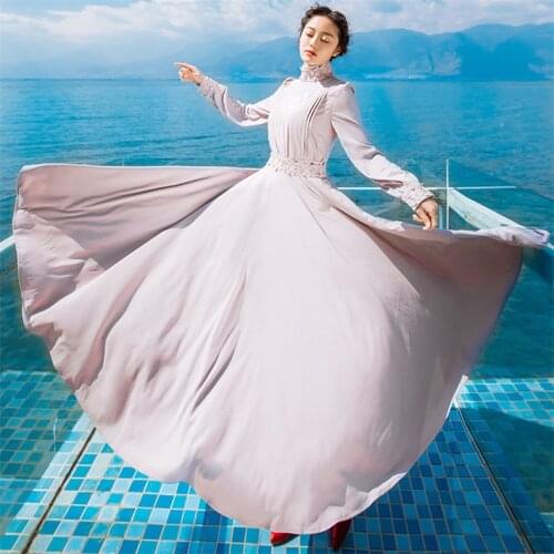 New High Quality Explosions Leisure Elegant sashes Dresses Women spring summer Casual Shirt Dress