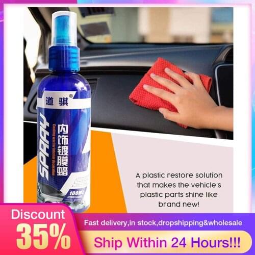100ml Car Interior Rubber And Plastic Retreading Agent Car Hydrophobic Polish Nano Coating Spray Scratch Repair Cleaning Agent