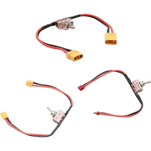 1pc RC Drone Aircraft Power On-off Large Current High Load Switch w XT60 XT90 T Plug Connector ESC Motor Battery Control Adapter