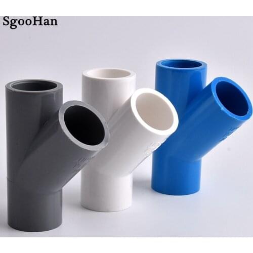 2~20pcs 20~40mm PVC Pipe Y-Style 3 Way Connector Garden Irrigation Aquarium Fish Tank Watering Adapter Fittings Tee Joint