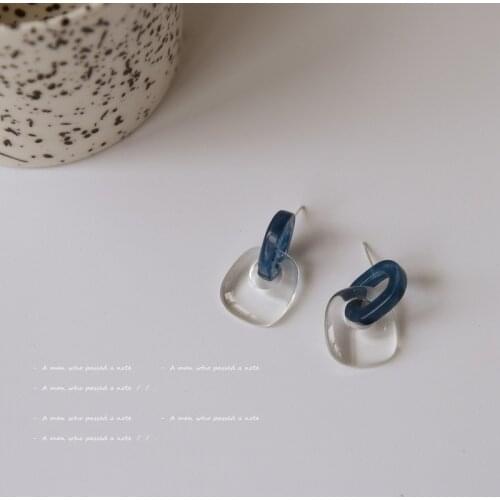 2021 Cute Earrings Summer Jewelry Acrylic Transparent Earrings for Women Korean Fashion Geometric Boucle Oreille Femme Wholesale