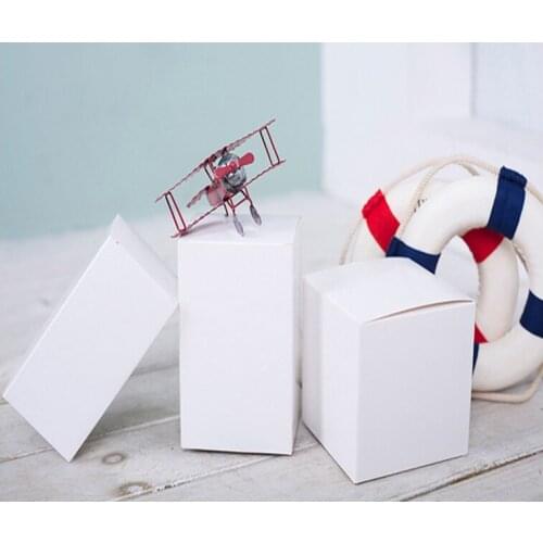 500pcs 70x50x120mm white box with black logo printing the the front and on the back free shipping DIY Logo gift packing