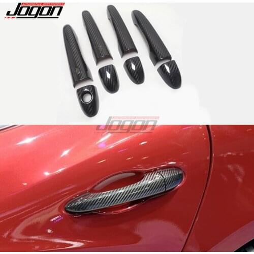 Car Accessories Real Carbon Fiber Exterior Door Handle Cover Trim Molding For Maserati Ghibli M157 2013-2018