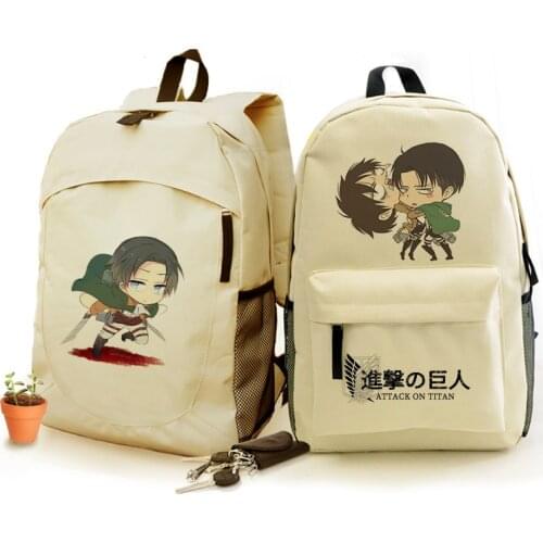 Anime Attack on Titan cosplay Armin Arlert Eren Jage Fashion Backpack Shoulder Bag 3D Print School Bag Mochilas Student Backpack