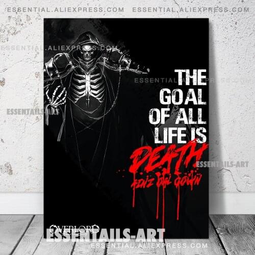 Overlord Ainz Quote Anime Poster Canvas Wall Art Painting Decor Pictures Bedroom Study Living Room Home Decoration Prints
