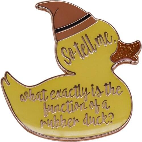 Arthur weasley inspired rubber duck badge fantasy shiny collar coat decor