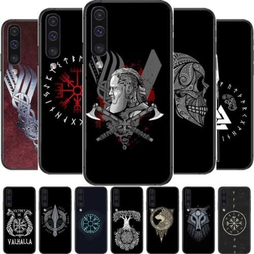 CUTEWANAN Viking Vegvisir Odin Nordic Phone cover hull For SamSung Galaxy S8 S9 S10E S20 S21 S5 S30 Plus S20 fe 5G Lite Ultra bl