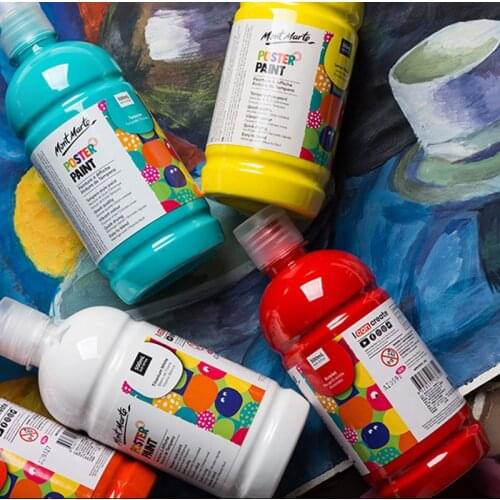Montmartre 500ml 24 Colors Gouache Paint 500ml Non-toxic Watercolor Big Canned White Advertising Painting Bucket Acrylic Paint