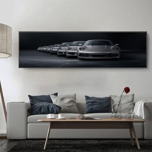 Unframed Luxury Car Painting 911 Sport Car Pictures Retro Wall Art Industrial Style Wall Picture For Living Room Home Decoration