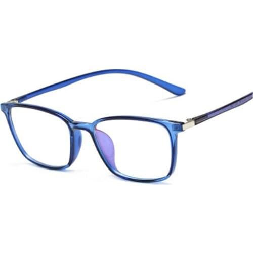 Square Elastic Light TR90 Computer Anti Blue Light Blocking Glasses Women Men