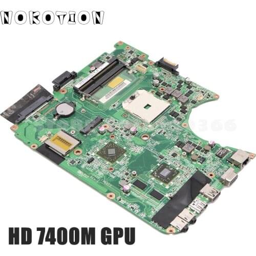 NOKOTION Laptop Motherboard For Toshiba Satellite L750D L755D Main Board Socket FS1 DDR3 HD7400M A000081310 DA0BLFMB6E0