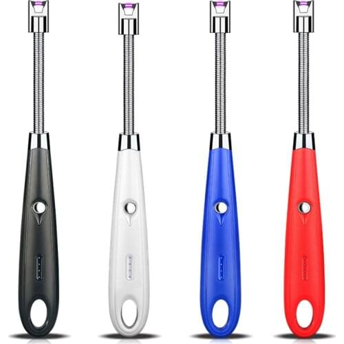 New 360 Rotation Kitchen Arc Lighter Hook Up Long Electric Windproof Plasma Lighters For Candle Gas Stove BBQ Outdoors Camping