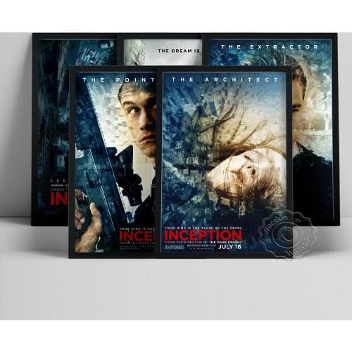 Inception Poster, Action Movie Star Portrait Picture, American Science Fiction Film Wall Art, Inception Character Wall Painting