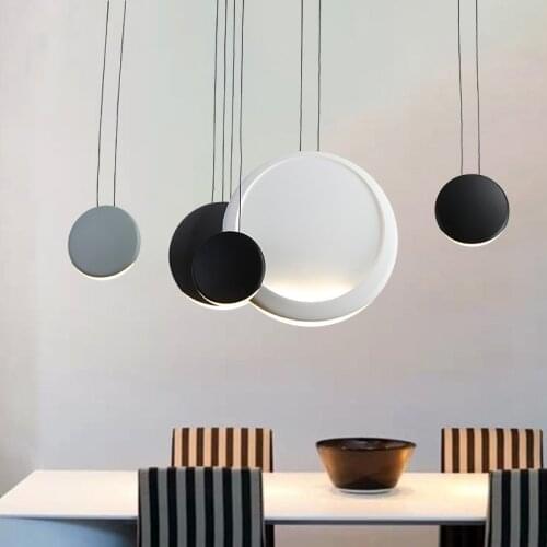 Scandinavian Chandelier Post-modern Minimalist Pendant Lamp Living Room Dining Room Round Chandelier Bar Creative Kitchen moon
