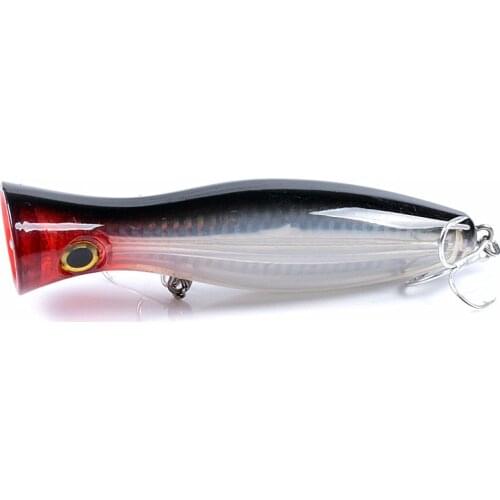 Super strength popper fishing lure Bait Sea Fishing Big Mouth Bo Climbing 12.5cm/40.3g Laser Bionic Fishing Bait Alice Mouth