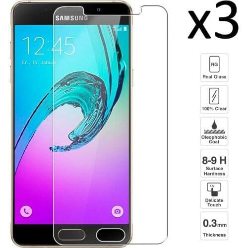 Samsung Galaxy A5 2016 Set 3 pieces tempered glass screen protector anti-scratch ultra thin easy to install
