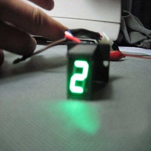 Motorcycle Waterprof Universal 5 Speed Digital Gear Indicator Motorbike Motocross Display Shift Lever Sensors Gear Display Green