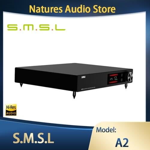SMSL VMV A2 HIFI power amplifier supports UAT /LDAC/aptX-HD/AptX/SBC/AAC 32Bit/768kHz DSD512 maximum power 200W power amplifier
