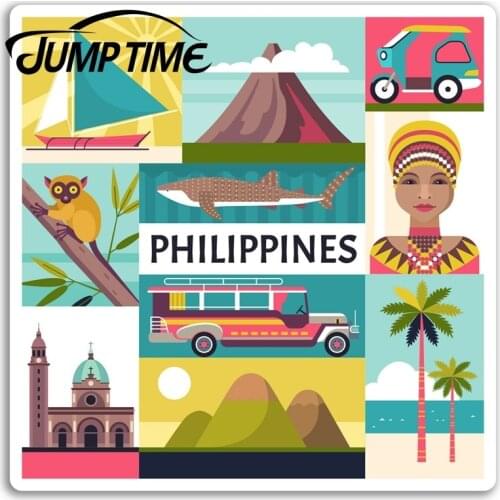 Jump Time for Philippines Vinyl Stickers Manila Cool Travel Sticker Luggage Camper Door Decal Waterproof Car Accessories