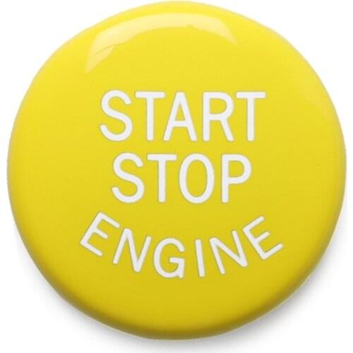 Yellow Engine Start Stop Button Cover for BMW E-Chassis E46 E60 E90 E92 E87 E82 E64 E70 E71 E53 E89 E39