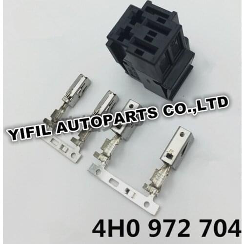 2/4pcs/lot 4 Pin/Way Automatic Blower Resistance Plug Air Conditioner Resistance Connector Seat Scoket For VW Audi 4H0 972 704