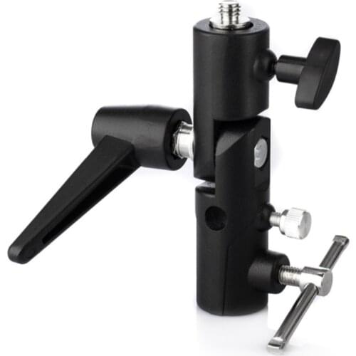 203B Metal Flash Bracket Hot Shoe Umbrella Holder Light Stand Mount Adapter for Tripod Photography Photographic Photo