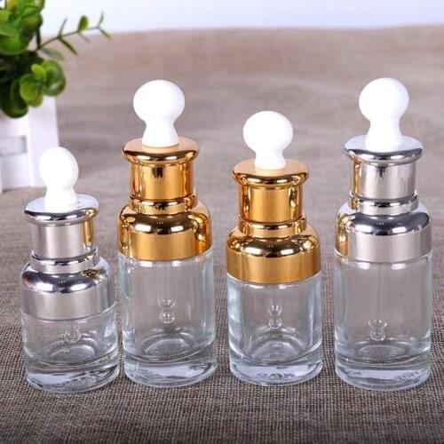 5pcs/lot 20ml 30ml 50ml Glass Drop Bottle Aromatherapy Liquid Dropper for essential basic oil Pipette Bottles Refillable