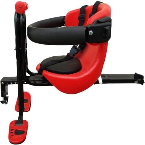 Bicycle Child Seat Baby Front Mount PU Detachable Safety Seat Carrier With Handrail And Back Rest MTB Bike Accessories
