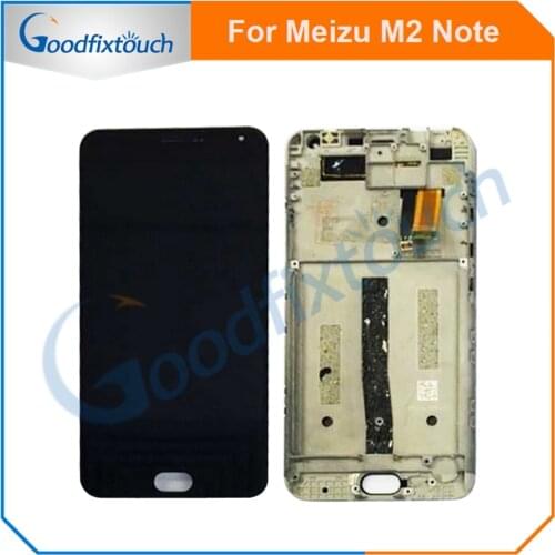 For Meizu M2 Note LCD Display Touch Screen Digitizer Assembly With Frame For M2 Note Replacement Parts