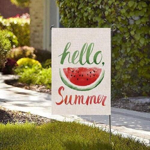 New Double-sided Garden Flag Outdoor Decorative Hanging Welcome Summer Season Banner Garden Ornament Home Decoration