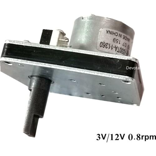 Electric valve DC 3V/12V 0.8RPM Gear motor High torque Low speed 90°Limit CWCCW Warm air valve Heat meter decelerating motor