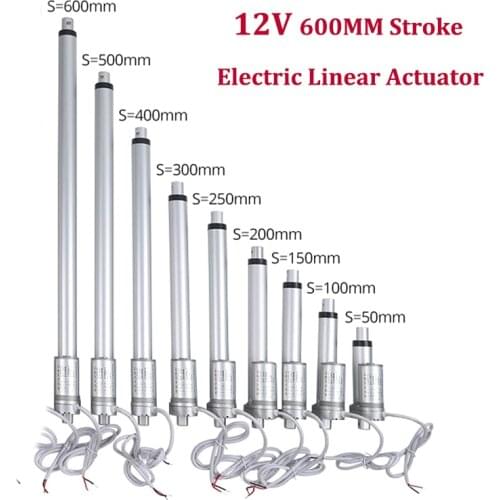 12V 600MM Stroke Electric Linear Actuator Metal Gear Linear Motor Controller DC for Garage Door Window Open
