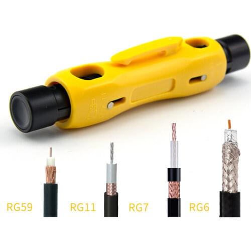High Quality coaxial cable wire pen cutter stripper hand Stripping pliers tool For RG59 RG11 RG7 RG6 Electrician repair tool