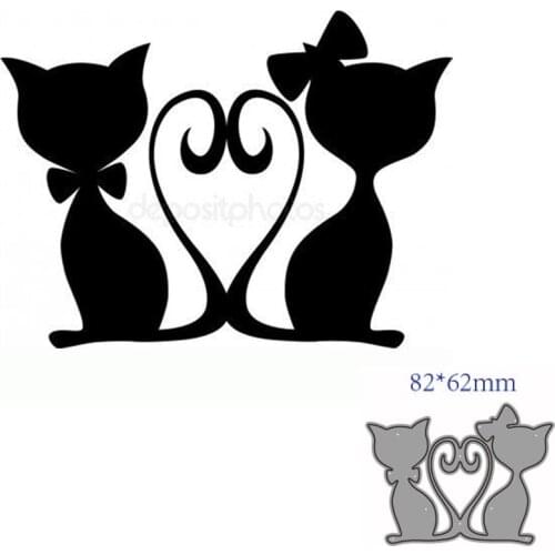 Metal cutting dies cut die mold Animal cat decoration Scrapbook paper craft knife mould blade punch stencils