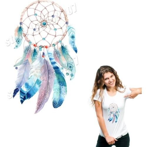 Feathers Parches Applique On Clothes Washable DIY Stickers For T-Shirt Household Iron On Easy Decor Patches