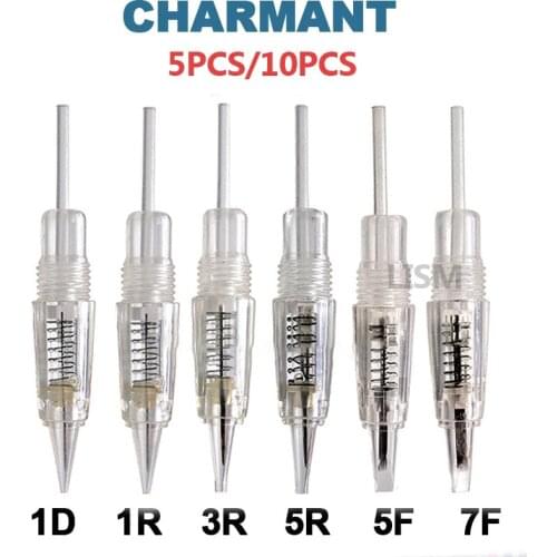Disposable 8mm Screw Tattoo Needle Microblading Makeup Cartridge Needles 1RL 3RL For Premium Charmant Permanent Tattoo Machine