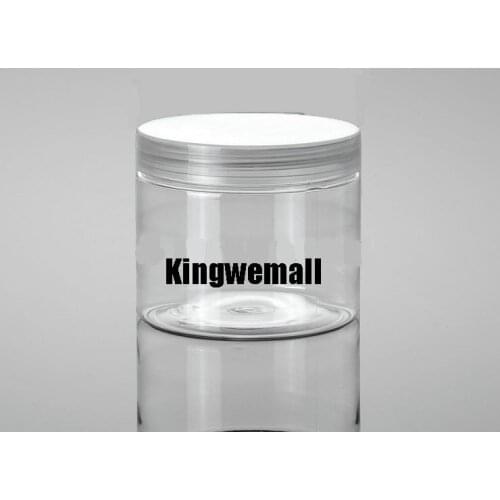 Wholesale 300pcs/lot Capacity 150g 150ml Empty PET Cream Jar with Clear Lids For Cosmetic Packaging GTH03