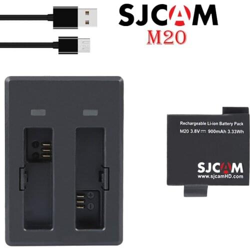 Original SJCAM M20 3.8V 900mAh 3.33Wh Li-ion Battery Black for SJCAM M20 batteries Sport Camera Accessories