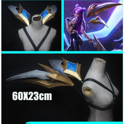 LOL KDA Kaisa Cosplay Wig with Wig Cap Women Girls' Game Character Wig for Role Play Halloween Christmas Fancy Party