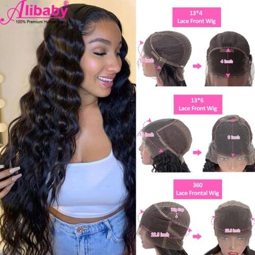 Loose Deep Wave Wig 13X4 Lace Front Remy Human Hair Wig For Women 13X6 Brazilian Hair Wig Pre Plucked Lace Frontal Wig M