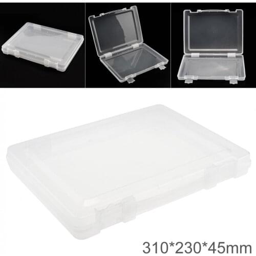 Transparent PP Portable Multifunctional Sample Tool Box Storage Box with 310mm Length and 230mm Width for Hardware Accessories