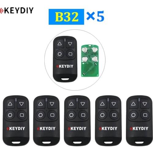 5Pcs/Lot KEYDIY 4 Button General Garage Door Remote B32 Remote Generater for KD900 URG200 KD-X2 Mini KD