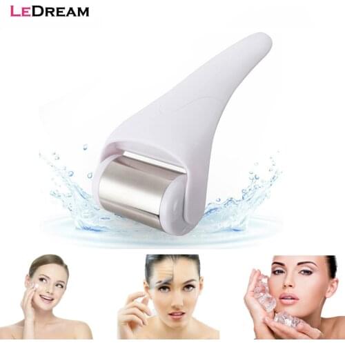 1PC Cold Stainless Cool Ice Roller Face Body Massager Skin Rejuvenation Derma Roller Skin Care Head Therapy Preventing Wrinkle