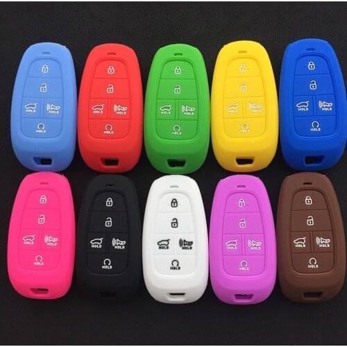Silicone Car Key Cover Case For Hyundai car key cover 4 button porta llaves pared casa starline a93 mercedes key cover