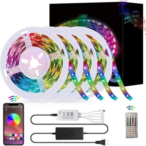65.6ft LED Strip Lights Ultra Long RGB Changing Lamps with 44 Keys Remote for Bedroom Kitchen Car Home Decoration