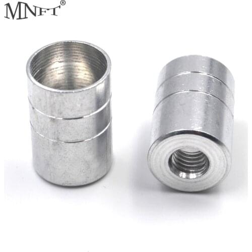 MNFT 2Pcs Fishing Rod Converted Into Dip Net Head M8 Screw Adapter Joints Connector Fishing Tools 16MM Inside Diameter